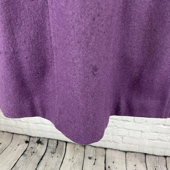 Tulle Anthropologie Purple Wool Blend Collared Lined Overcoat Size Medium M - Picture 7 of 16